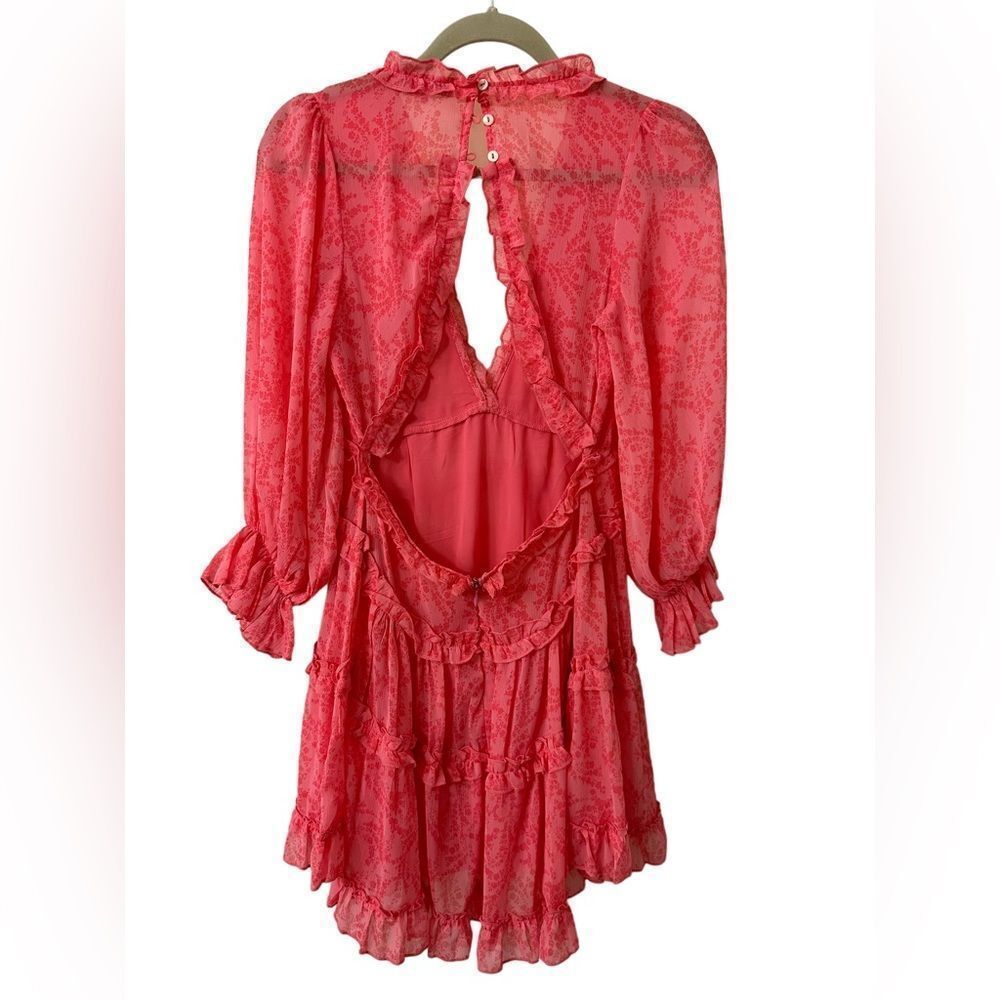 NWOT RARE Olivaceous Open Back Long-Sleeve Mini Dress Size S - Picture 4 of 13